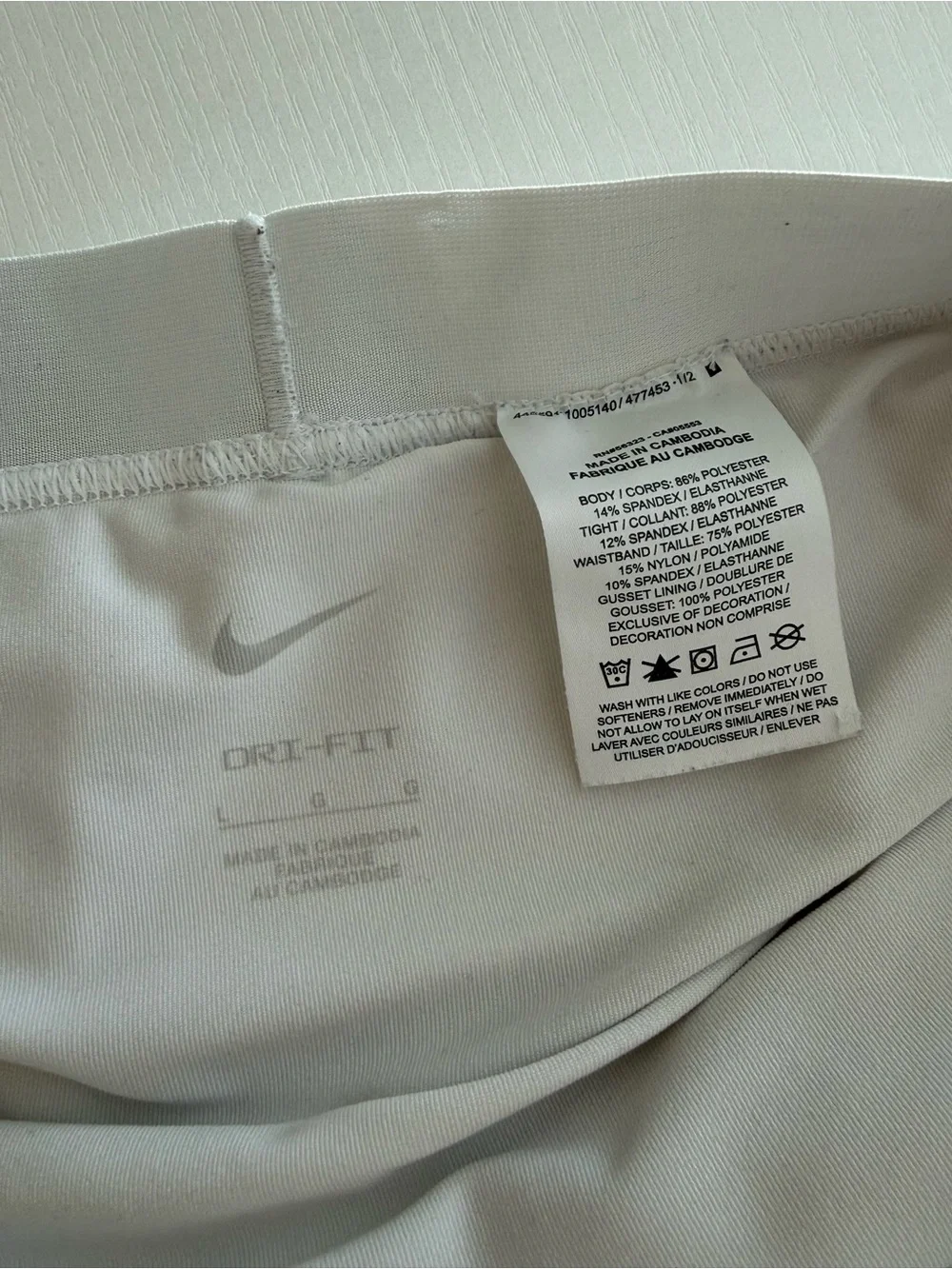 Nike Girls Large White Textured Dri-FIT Flouncy Tennis Skirt Skort Athletic - Picture 4 of 6